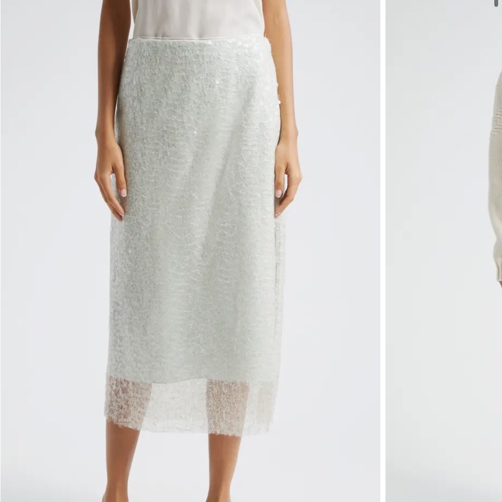 VINCE Glassy Sequin Midi Skirt